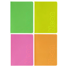 блокнот Buromax Neon А5/80арк., зшита обкл. PVC, клітинка  ВМ.24822180  (1/6/48)