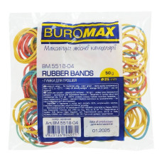 гумки для грошей Buromax   50гр., d-25мм., ас-ті кольорів  ВМ.5518-04  (400)