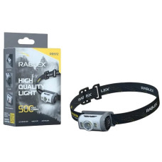 ліхтарик налобний Rablex  500Lm  (white+red+blue+rgb), Li-pol, Type-C, waterproof  RB972