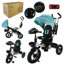 велосипед триколісний, гумові колеса 12"/10", гальма, пульт  TR2407  (1)