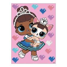 алмазна мозаїка Ідейка 15х20см. "LOL Surprise! Miss Baby With Miss Puppy" без підрамника  AML1201