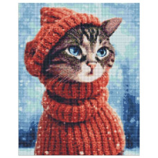 алмазна мозаїка Ідейка 40х50см. "Дивовижна киця"  АМО7350