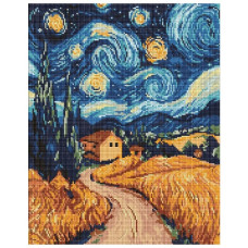 алмазна мозаїка Ідейка 40х50см. "Українська ніч"  АМО8188