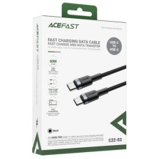 кабель Acefast Type-C to Type-C 60W, 3A1,2м. 3A? Nylon Braid, Aluminum Alloy  C22-03