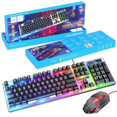 клавіатура + миша Hoco дротові Luminous gaming keyboard and mouse set  GM18