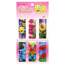 закладки магнітні J.Otten "Квіти" 6шт. 2х12см.  23980-2  (12/480)