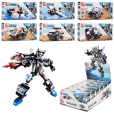 конструктор Sluban транспорт, від 51дет., 6шт. в диспл. 20х28х10см.  М38 В 0635  (180)