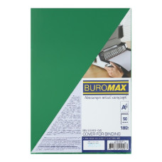обкладинка для брошурування Buromax А4 180мкр. прозора зелена  ВМ.0560-04  (50/1000)