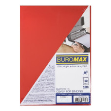 обкладинка для брошурування Buromax А4 180мкр. прозора червона  ВМ.0560-05  (50/1000)