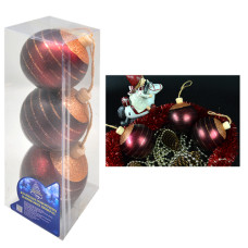 кульки ялинкові в кор. 8см. 3шт. 9378  (3/384)