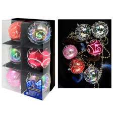 кульки ялинкові в кор. 8см. 6шт. 9402  (6/384)