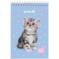 блокнот Kite на спіралі, пласт. обкл., А6/48арк., без лін.  SP25-196  (1/20)