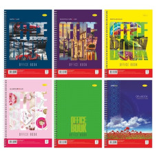 зошит А4 Апельсин на спіралі 80арк., карт. обкл., бічна спіраль  Б-Л4-80 (10)