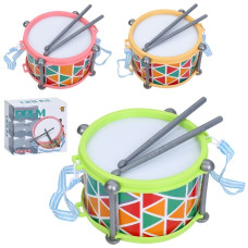 барабан 21,5х11см., 2 палички, ремінець, в кор. 20,5х19х11,5см.  2018Т  (36)