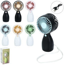 вентилятор 13см.  акум., USB-зар., в кор. 6,5х13,5х5,5см.  МК 5663  (48)