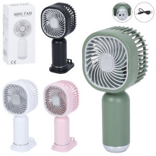 вентилятор 14,5см. 2 в 1 (ручний/портативний, настільний), акум., в кор. 6,5х15х5см.  МК 5806  (48)