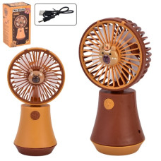 вентилятор 14,5см. 2 в 1 (ручний/портативний, настільний), акум., в кор. 8х15х6см.  МК 5671  (48)