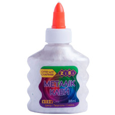 клей для слаймів Zibi металік на PVA-основі срібний 88мл.  ZB.6117-24  (12/144)