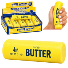 іграшка-антистрес сквіш Butter масло кругле жовте 14см.  712372  (12/288)