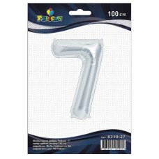 кулька-цифра фольгована Pelican 100см. срібло "7"  831027  (5/50/500)