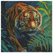 алмазна мозаїка Ідейка 40х40см. "Повелитель джунглів"  АМО7695