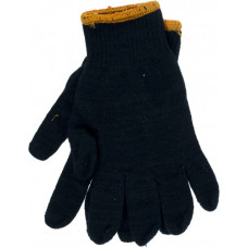 рукавиці Seven трикотажні чорні без ПВХ крапки  78501/69018  (10)