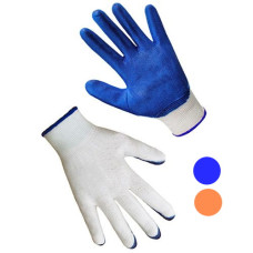 рукавиці Seven синтетичні білі з нітриловим покриттям  NL9457/69457  (12/960)