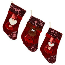 новорічна шкарпетка для подарунків 24см.  R95816  (480)