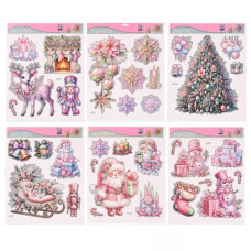 наліпки для вікон "Merry Christmas" 31х38см.  R34001  (600)