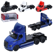 трейлер Kinsmart мет. FREIGHTLINER eCASCADIA,  двері, гум. кол., в кор. 16х7х7,5см.  KT 5466 W  (24)