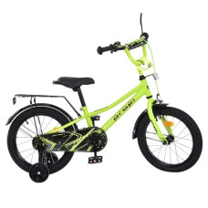 велосипед 14" PROFI Prime, SKD75, дзвоник, ліхтар, багажник, дод. кол., салатовий  МВ 14013-1  (1)