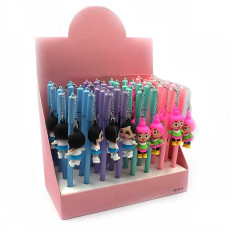 ручка J.Otten DSCN9617 гелев. детская с подвеской "Девочки" син.  (40)