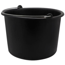 відро господарське 20л. чорне кругле прогумоване з мет. ручкою  VHG26823
