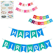 гірлянда-прапорці "Happy Birthday" в кул. 13х18,5х0,5см.  МК 5651  (150)