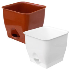 горщик для квітів 160х160мм. 2,7л. з підставкою (Юніпласт)