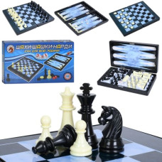 шахи магнітні 3в1 пластмас., поле 35х31,5см., в кор. 32х18х5см.  МС 1178/8899  (36)
