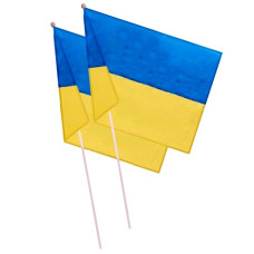 прапор України 90х60см. зі штоком (поліестер)  782105  (10/200)