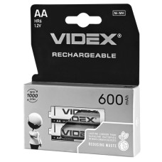 акумулятор Videx HR6  Ni-Mh  600mAh 1x2 бліст.  (20)
