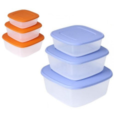 набір контейнерів для харчових продуктів Алеана квадр. "3 в 1"
