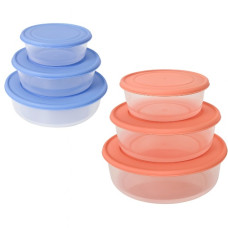 набір контейнерів для харчових продуктів Алеана кругл. "3 в 1"