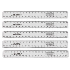 лінійка Атлас пластикова прозора 20см. в кул.  AS-0606/К-9080  (25/500)