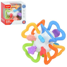 брязкальце 11х11х8см, прорізувач, тріскачка, рухливі дет., в кор. 11,5х11,5х8,5см.  НЕ0198  (72)