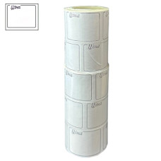 цінник Укр. великий з рамкою (29х36мм) білий 5м. (бабина - 5шт.)  (5/495)