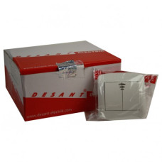 вимикач внутрішній подвійний з підсвічуванням  D-304  (10/120)