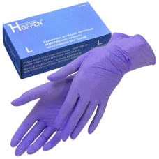 рукавиці медичні нітрилові Hoffen violet, 3,6гр.  L  (50/500)
