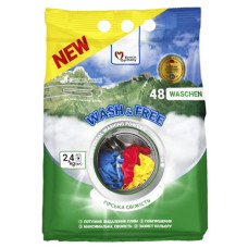 пральний порошок Wash&Free універсальний Гірська свіжість 2400гр.
