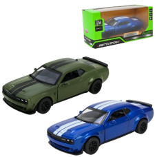 машинка мет. Автопром Dodge Challenger SRT, зв., св., відч. дв., на бат. в кор. 15х7х7см.  4385 (96)