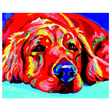 картина за номер. Zibi ART Line 40х50см. "Собачі мрії"  ZB.64239  (20)