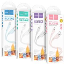 кабель Hoco Crystal color silicone USB to micro 1,0м. 2,4A  X97