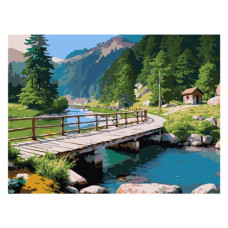 картина за номер. Strateg 30х40см. "Міст над рікою"  SS-1276